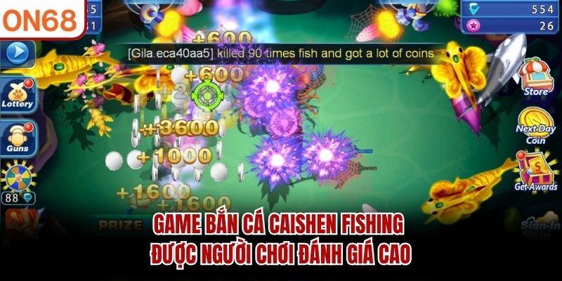 Game bắn c&aacute; Caishen Fishing được người chơi đ&aacute;nh gi&aacute; cao